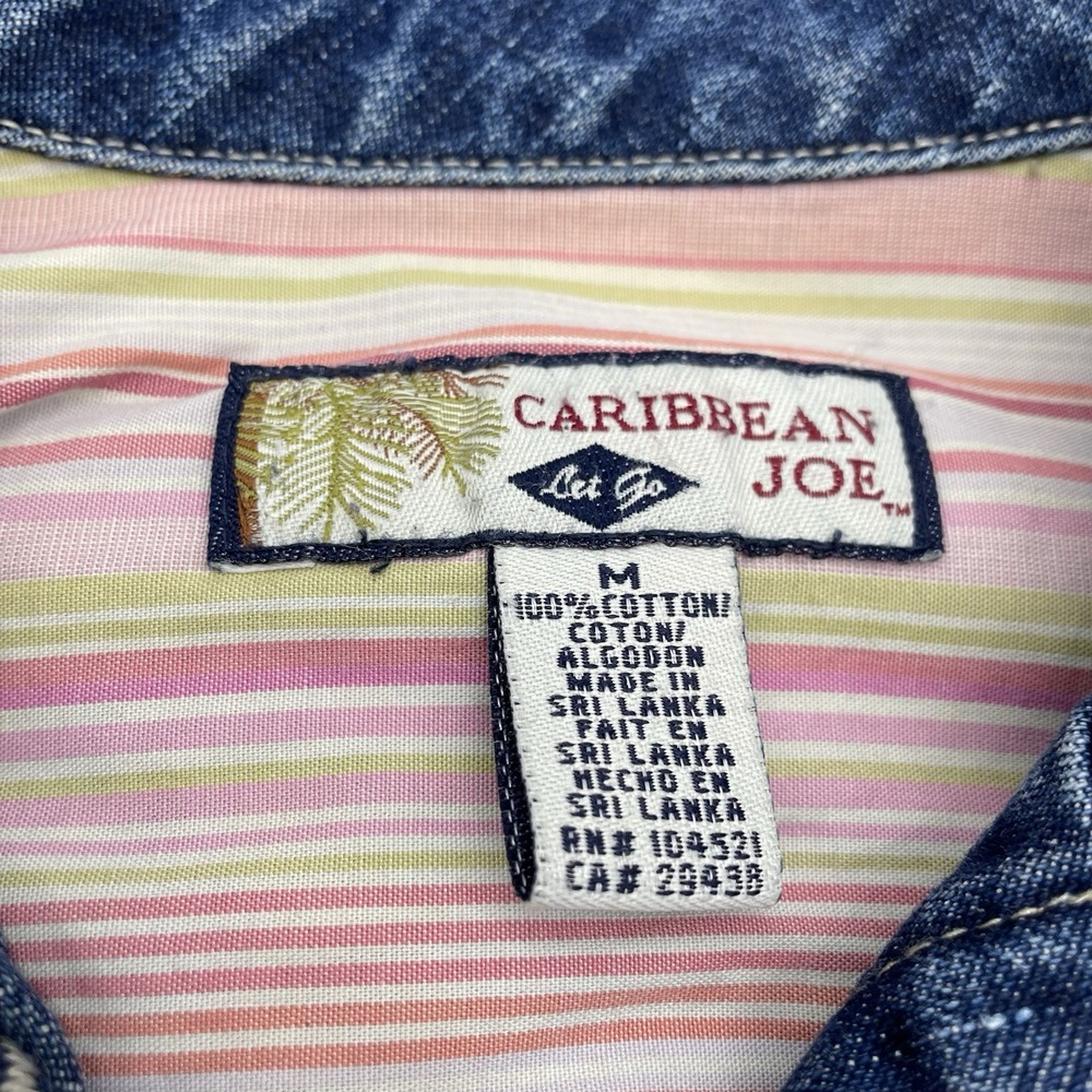 Caribbean Joe Women's Vintage Denim Jacket Button Down Medium - Picture 3 of 7